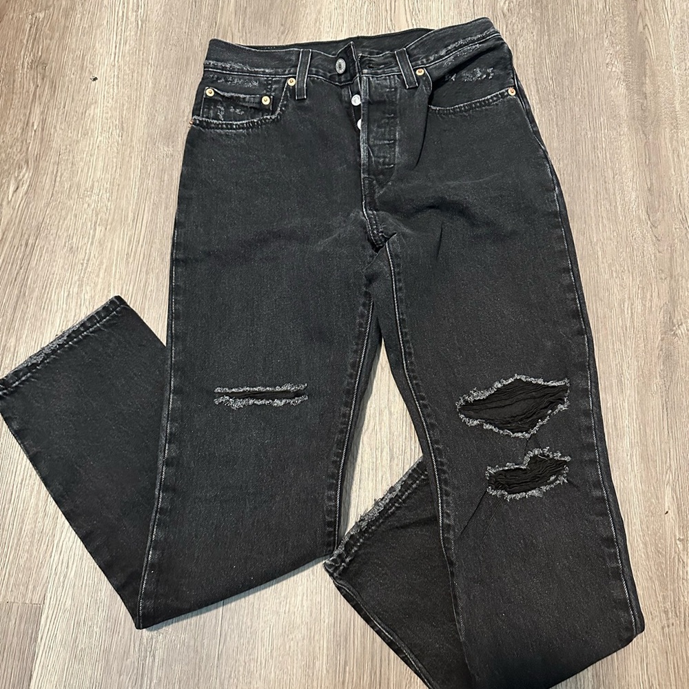 Levi's Black Straight Leg Jeans